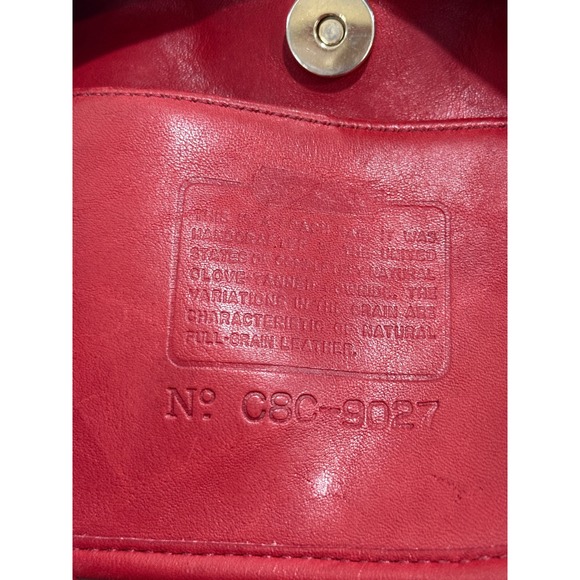 Coach RARE MINI 9027 Cherry Red Leather Ergo Shoulder Bag - Picture 10 of 11